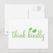 Carte Postale Pensez gentiment (Devant / Derrière)
