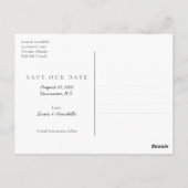 Carte Postale Pensez-nous dans Enregistrer la date août 2022 Cal (Dos)