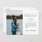 Carte Postale Pensez-nous dans Enregistrer la date Novembre 2020 (Devant / Derrière)