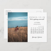 Carte Postale Pensez-nous dans Enregistrer la date Octobre 2020  (Devant / Derrière)