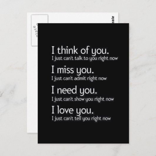 CARTE POSTALE PENSEZ QUE MANS A BESOIN D'AIMER VOUS RELATIONS SO (Devant / Derrière)
