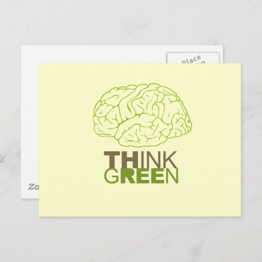 Carte Postale Pensez vert (Devant / Derrière)