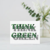 Carte Postale Pensez vert (Debout devant)