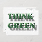 Carte Postale Pensez vert (Devant / Derrière)