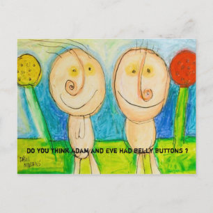 Carte Postale pensez-vous qu'adam et eve avaient des boutons du