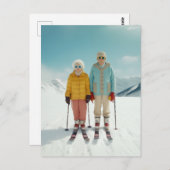 Carte Postale Pensionados Sur Ski (Devant / Derrière)