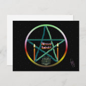 Carte Postale Pentacle Imbolc (Devant / Derrière)