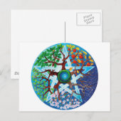 Carte Postale pentacle-saisons (Devant / Derrière)