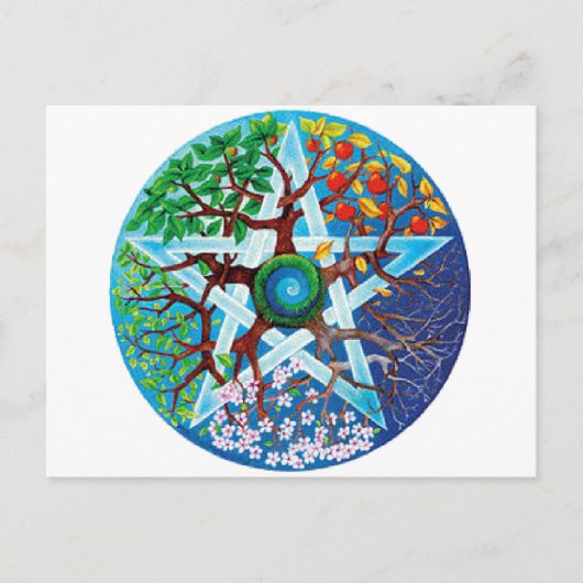 Carte Postale pentacle-saisons (Devant)