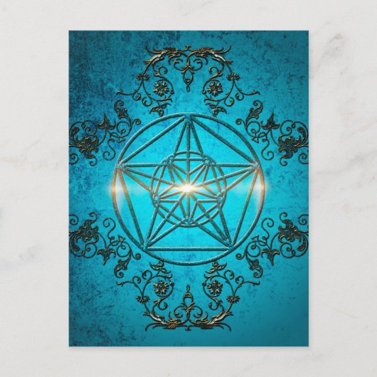 Carte Postale Pentagram, symbole magique. (Devant)