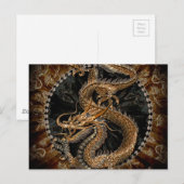 Carte Postale Pentagramme de dragon (Devant / Derrière)