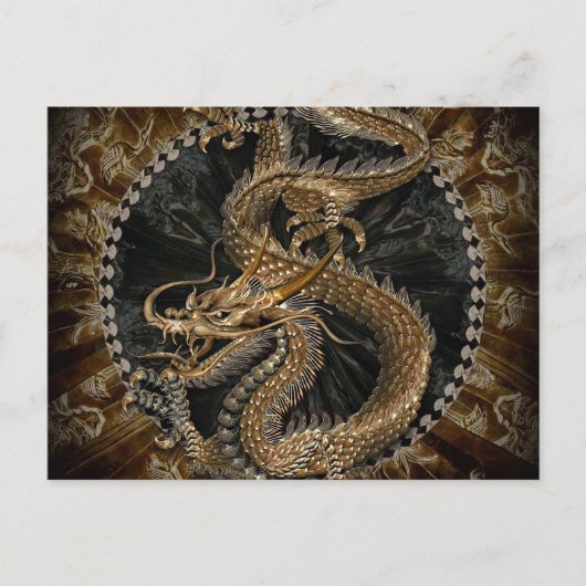 Carte Postale Pentagramme de dragon (Devant)