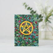 Carte Postale Pentagramme de Yule païen (Debout devant)