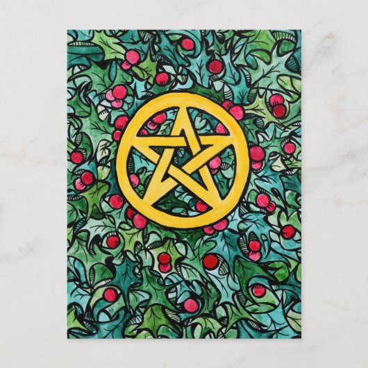 Carte Postale Pentagramme de Yule païen (Devant)