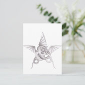 Carte Postale Pentagramme dragon (Debout devant)