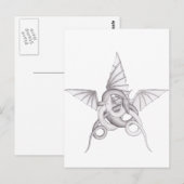 Carte Postale Pentagramme dragon (Devant / Derrière)