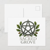 Carte Postale Pentagramme du Bosquet Sacré Wiccan  (Devant / Derrière)