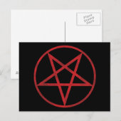 Carte Postale Pentagramme rouge (Devant / Derrière)