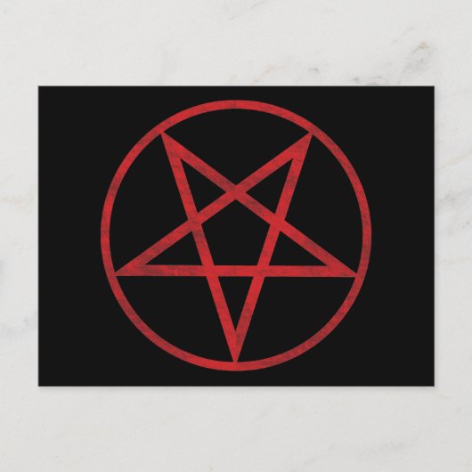 Carte Postale Pentagramme rouge (Devant)