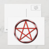 Carte Postale Pentagramme rouge (Devant / Derrière)