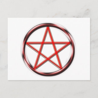 Carte Postale Pentagramme rouge