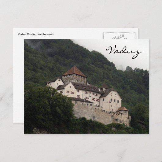 Carte Postale pente du château de vaduz (Devant / Derrière)