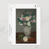 Carte Postale Peonies, Édouard Manet (Devant / Derrière)