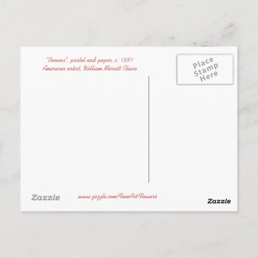Carte postale Peonies Fine Art (Dos)