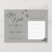 Carte Postale Peonies Florales Glamore Design Enregistrer La Dat (Dos)