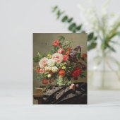Carte Postale Peonies, Pavois et Roses, 1849 (Debout devant)