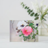 Carte Postale Peony et papillon (détail), Watanabe Seitei (Debout devant)