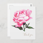 Carte postale Peony Flower Illustration Stylo Dess (Devant / Derrière)