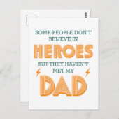 Carte Postale People Don't Quelquechose In Heroes Haven't Met My (Devant / Derrière)