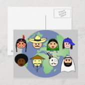 Carte postale 'People world' (Devant / Derrière)