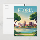 Carte Postale Peoria, Illinois (Devant / Derrière)