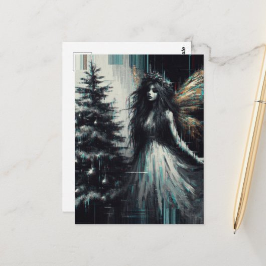 Carte Postale Pépin de Noël Fée (Devant/Arrière en situation)
