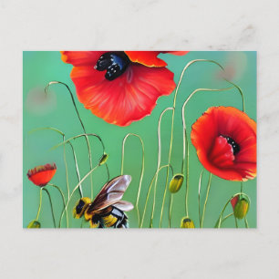 Carte Postale Pépites d'abeilles et de rouges