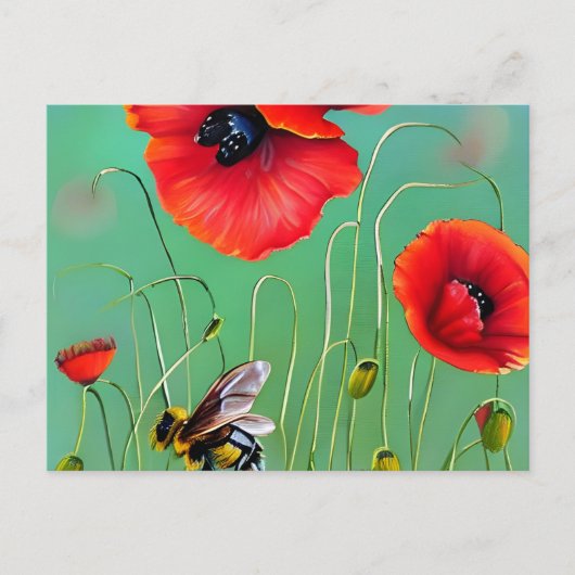 Carte Postale Pépites d'abeilles et de rouges (Devant)