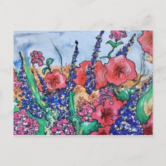Carte Postale Pépites de lavande Aquarelle Jardin (Devant)