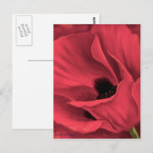 Carte Postale Pépites rouges Peinture d'art à fleurs - Multi (Devant / Derrière)
