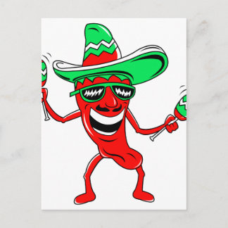 Carte Postale Pepper maracas sombrero lunettes de soleil.png