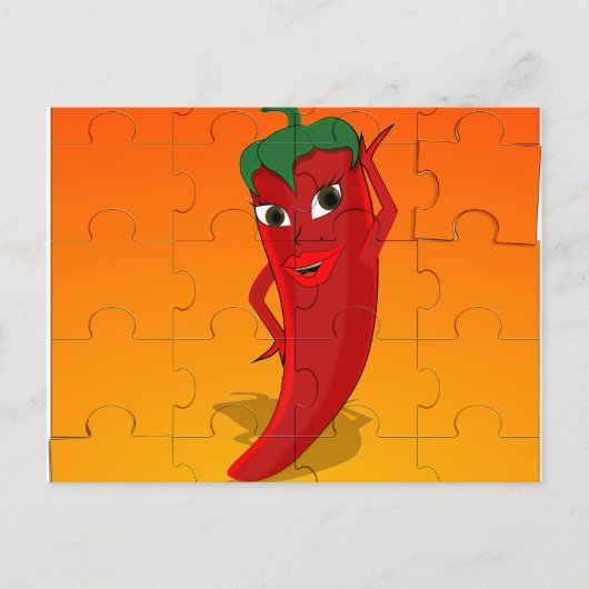 Carte Postale Pepper Rouge Diva Puzzle (Devant)