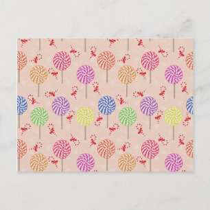 Carte Postale Peppermint Candy Mints Christmas, candy canes
