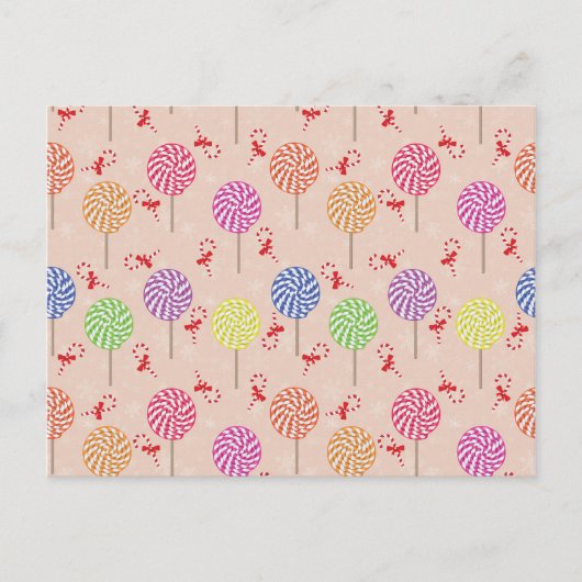 Carte Postale Peppermint Candy Mints Christmas, candy canes (Devant)