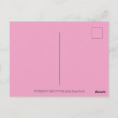 CARTE POSTALE PEPPERMINT PINK POODON ET SNOWGLOBE SNOWMAN (Dos)