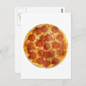 Carte Postale Pepperoni et pizza au fromage (Devant / Derrière)