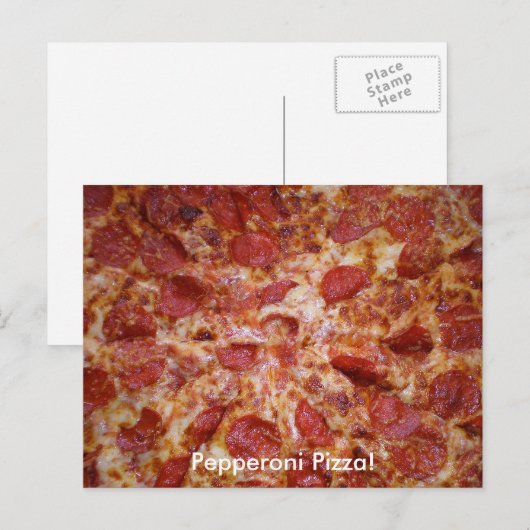 Carte postale Pepperoni Pizza (Devant / Derrière)