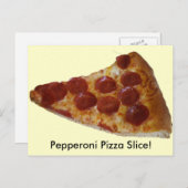 Carte postale Pepperoni Pizza Slice (Devant / Derrière)