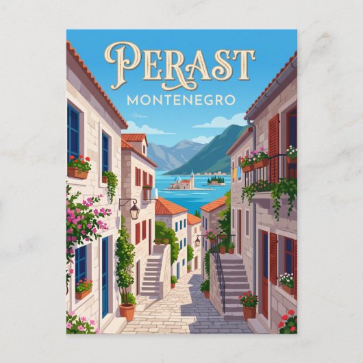 Carte Postale Perast Monténégro (Devant)
