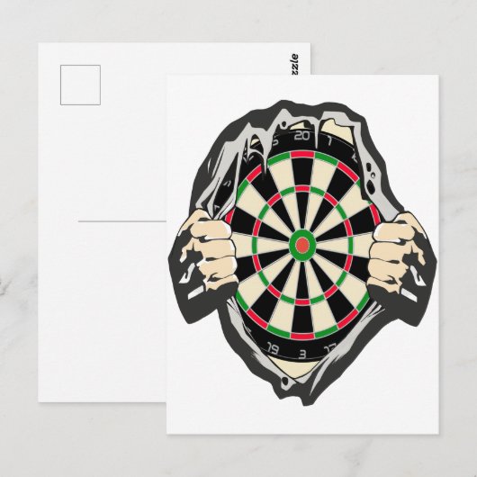 Carte Postale Percée vers le Bullseye - Ultimate Dartboard (Devant / Derrière)